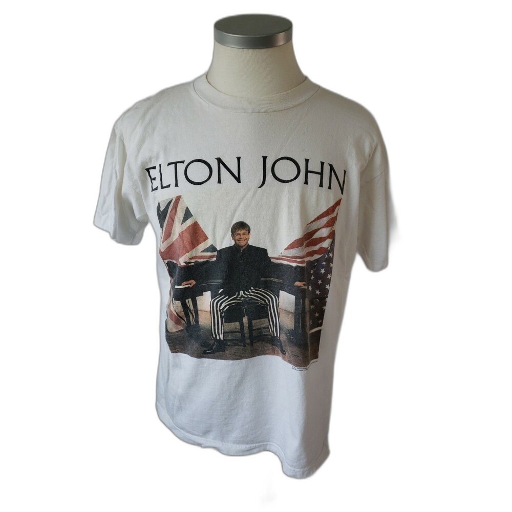 Vtg Elton John 1994 Face To Face American Tour T-Shirt LG,90s,single stitch,GEM